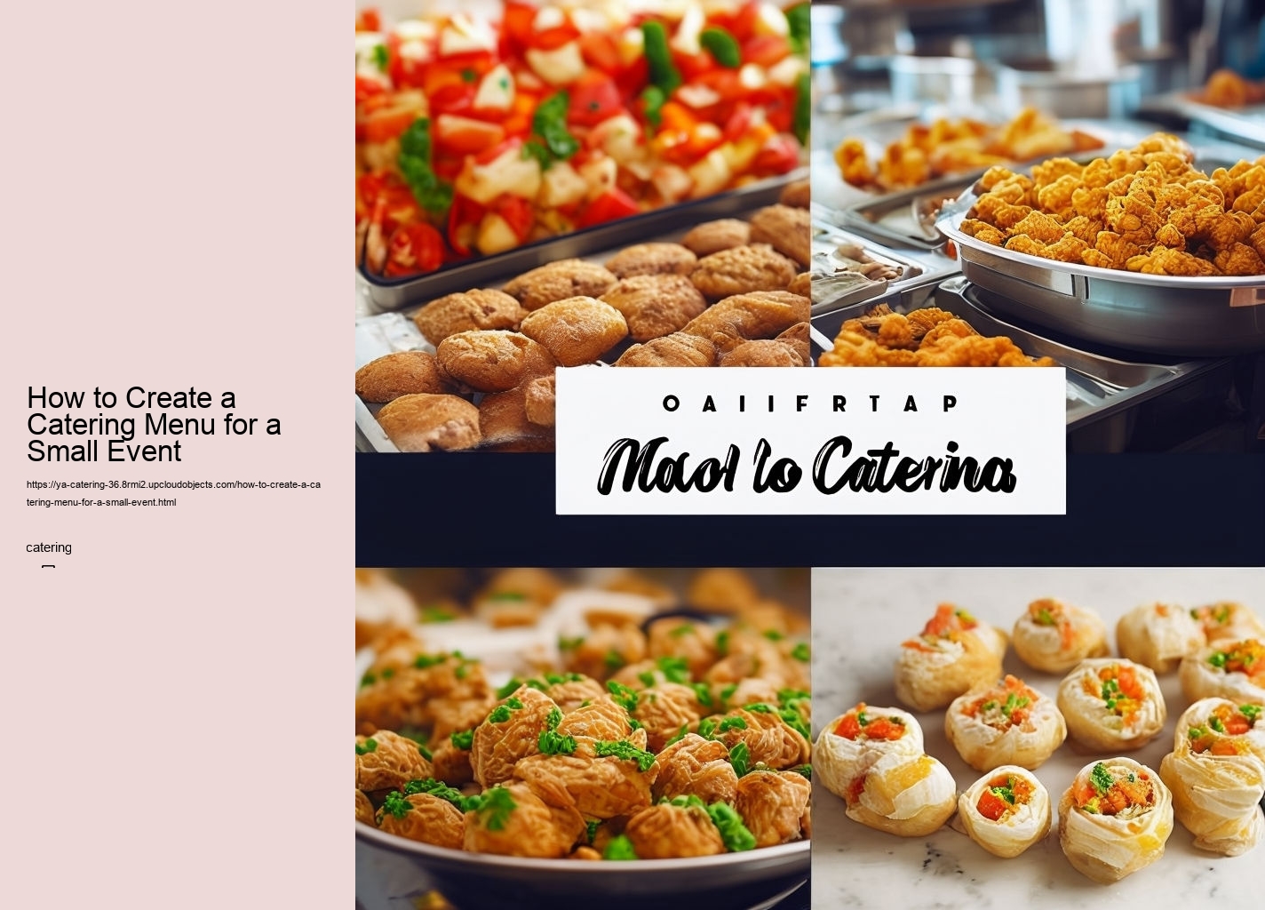 How to Create a Catering Menu for a Small Event