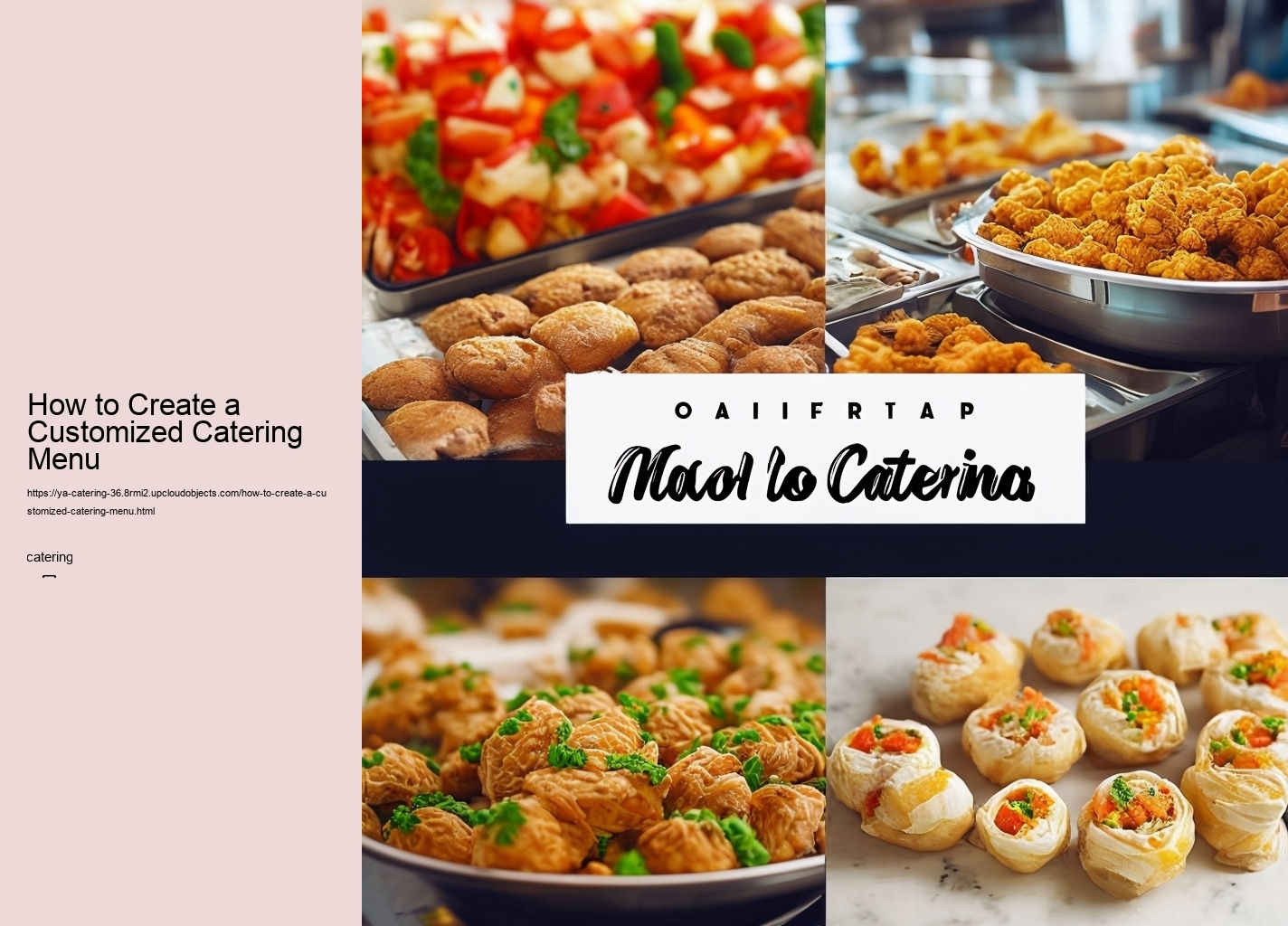 How to Create a Customized Catering Menu